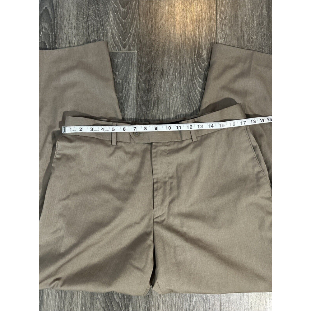Stafford 36X30 Year Round Slacks Light Brown Flat Front